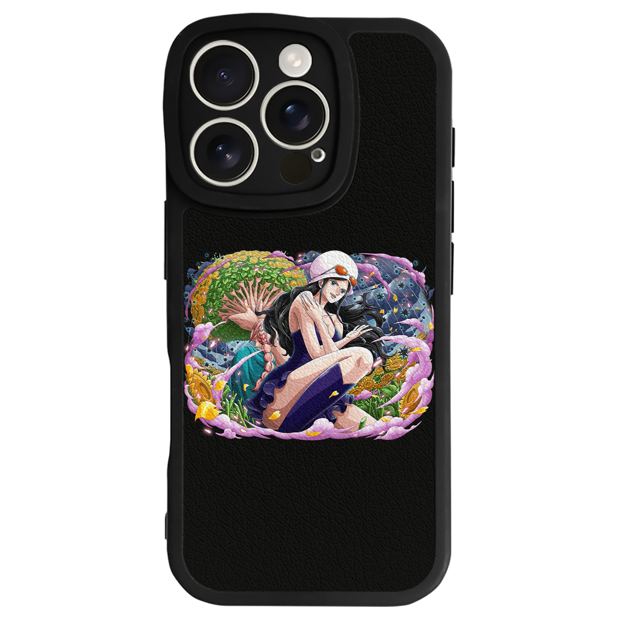 （画像用） ワンピース ニコ・ロビン ONE PIECE Nico Robin 【iPhone 16シリーズ対応】シリコンスマホケース（レザー調） 材質：シリコン